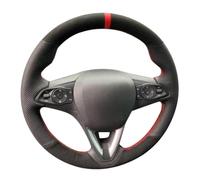 VBCXGV Suede Leather Car Steering Wheel Cover Hand Sewn, For Opel Astra K Corsa E Karl Crossland X Grandland Insignia Zafira