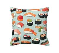 Vbcxza Delicious Sushi Print Throw Pillow Cover - Decorative Pillow Case For Couch, Sofa And Bed In Various Sizes