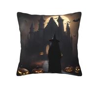 Vbcxza Halloween Goth Print Throw Pillow Cover - Decorative Pillow Case For Couch, Sofa And Bed In Various Sizes