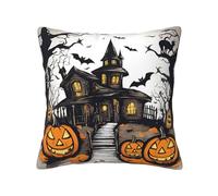 Vbcxza Happy-Halloween-Vector Print Throw Pillow Cover - Decorative Pillow Case For Couch, Sofa And Bed In Various Sizes