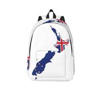 Vbcxza New Zealand Flag Map Print Canvas Backpack,Medium And Small Sizes, Perfect For Hiking, Travel, And Everyday Use