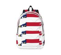 Vbcxza North Carolina State Flag Map Print Canvas Backpack,Medium And Small Sizes, Perfect For Hiking, Travel, And Everyday Use