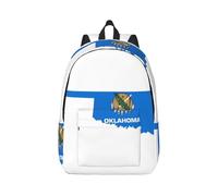 Vbcxza Oklahoma State Flag Map Print Canvas Backpack,Medium And Small Sizes, Perfect For Hiking, Travel, And Everyday Use
