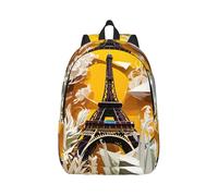 Vbcxza Paris Eiffel Tower Print Canvas Backpack,Medium And Small Sizes, Perfect For Hiking, Travel, And Everyday Use