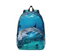 Vbcxza Sea Animals Stingrays Print Canvas Backpack,Medium And Small Sizes, Perfect For Hiking, Travel, And Everyday Use