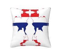 Vbcxza Thailand Flag Map Print Throw Pillow Cover - Decorative Pillow Case For Couch, Sofa And Bed In Various Sizes