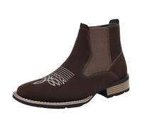 VBEDKDEB Ankle Boots Women's Boots Ankle Boots Men's Clothing Mid Calf Boots and Winter Men's Trendy Leather Boots Casual British All Waterproof Shoes Women, bronze, 8.5 UK