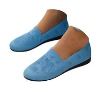 VBEDKDEB Ballerina Shoes Women's Comfortable Flat Ballerinas Flat Shoes for Slip-On Comfortable Ballet Flats, Wearable Cute Ballet Shoes Low Wedge Heel Ballerina Slippers Women, sky blue, 8.5 UK