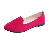 VBEDKDEB Ballerina Shoes Women's Comfortable Flat Ballet Flats Women's Fashion Plain Multicoloured Large Size Flat Casual Shoes Ballerina Flats, Hot Pink, 8.5 UK