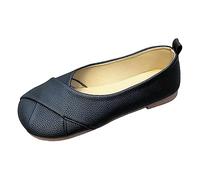 VBEDKDEB Ballerinas Women's Comfortable Shoes Summer Women's Simple Round Flat Comfortable Set Foot Large Size Casual Shoes Four Seasons Single Elegant, black, 8.5 UK
