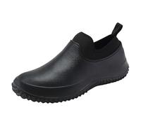 VBEDKDEB Casual Shoes Mens Slippers Mens Chef Shoes with Toe Protector for Work Solid Color Fashion Casual Shoes Sneakers, black, 9.5 UK