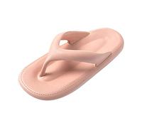 VBEDKDEB Flip Flops Women's Toe Separator Summer Flip Flops Women's Flip Flops, Fashionable, Simple, Plain Pattern, Flat Bottom, Comfortable, Non-Slip Beach Slippers, pink, 8 UK