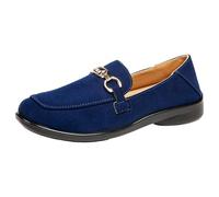VBEDKDEB Loafer Women's Flat Moccasins Slippers Breathable Lightweight Mum Shoes for Spring and Women; Slip Doodle Shoes with Soft Sole; Casual Work Comfortable Shoes Comfort Pointed, blue, 8.5 UK