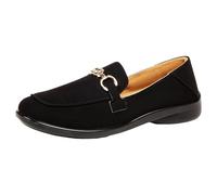 VBEDKDEB Loafer Women's Flat Moccasins Slippers Breathable Lightweight Mum Shoes for Spring and Women; Slip Doodle Shoes with Soft Sole; Casual Work Comfortable Shoes Comfort Pointed, black, 8.5 UK