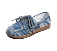 VBEDKDEB Loafer Women's Flat Moccasins Slippers Sneakers for Women Spring Shoes for Shoes Boat Shoes Fashion Sneakers Lightweight Slippers Low Shoes Slip-On Shoes Comfortable Shoes Pointed, blue, 4.5