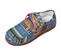 VBEDKDEB Loafer Women's Flat Moccasins Slippers Women's Trainers All Season Shoes Boat Shoes Fashionable Sneakers Lightweight Loafer Comfortable Slip On Comfort Flat, blue, 5 UK