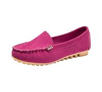 VBEDKDEB Loafer Women's Moccasins Flat Slippers Women's Comfortable Flat Slippers Outdoor Driver's Shoes Toe Shoes Low Shoes Slip On Comfortable Shoes Flat, Hot Pink, 7 UK