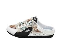 VBEDKDEB Men's Sports Shoes, Trekking Shoes, Lazy Man Half Slipperboard Shoes, Male White Trainers, F Black, 8 UK