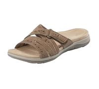 VBEDKDEB Orthopaedic Slippers Women's Summer Casual Mules Orthocare Sandals Comfortable Footbed Peeptoe Slippers Adjustable Strap Sandals Holiday Travel Beach Non-Slip Slippers, coffee, 4.5 UK