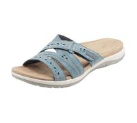 VBEDKDEB Orthopaedic Slippers Women's Summer Casual Mules Orthocare Sandals Comfortable Footbed Peeptoe Slippers Adjustable Strap Sandals Holiday Travel Beach Non-Slip Slippers, sky blue, 8 UK