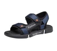 VBEDKDEB Sandals Men's Leather Summer Trekking Sandals Pair Style Sandals New Trend, Sports Leisure, Purpose Slippers, Non-Slip Outdoor Beach Shoes Men, blue, 5 UK