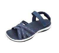 VBEDKDEB Sandals Women's Open Sports Sandals with Soft Soles, Elastic Adjustable Straps Toe Freedom Non-Slip Sports Sandals Summer Comfortable, blue, 5.5 UK