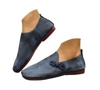 VBEDKDEB Slip On Sneakers Women Casual Shoes Slipper Fashion Floral Flat Shoes for Women Big Toe Retro Mule Shoes Flat Comfortable Women Shoes Fitness Shoes Women, navy, 8 UK