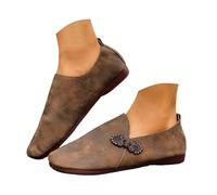 VBEDKDEB Slip On Sneakers Women Casual Shoes Slipper Fashion Floral Flat Shoes for Women Big Toe Retro Mule Shoes Flat Comfortable Women Shoes Fitness Shoes Women, brown, 4.5 UK