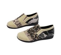 VBEDKDEB Slip On Sneakers Women's Casual Shoes Slippers Women's Retro Patchwork Doing Old Large Size Lightweight Slippers Flat Bottom Casual Shoes Hiking Shoes Fabric Shoes Women's Slippers, khaki, 8