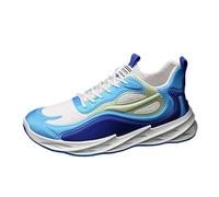 VBEDKDEB Trainers, Men's Running Shoes, Sports Shoes, Men's High Top, Breathable, Non-Slip, Unisex, Adults, Youth, Outdoor Trainers, Fashion Running Shoes, Fabric, blue, 9.5 UK