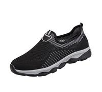 VBEDKDEB Trainers Men's Sports Shoes Running Shoes Four Seasons Pair Shoes Flying Weave Mesh Hollow Mesh Lazy Sport Leisure Running Shoes Men's Hiking Shoes, black, 6.5 UK
