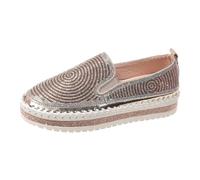 VBEDKDEB Trainers Women's Running Shoes Slippers Sports Shoes Women's Casual Shoes for Leisure, Work, Dating, Slip Trainers High, gold, 5.5 UK