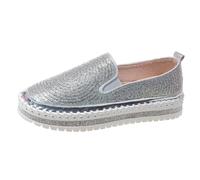 VBEDKDEB Trainers Women's Running Shoes Slippers Sports Shoes Women's Casual Shoes for Leisure, Work, Dating, Slip Trainers High, silver, 4.5 UK