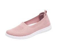 VBEDKDEB Trainers Women's Running Shoes Sports Shoes Slippers Comfortable Music Shoes Colour Leisure Single Women's Shoes Leather Solid Flat Women's Casual Shoes Women's Trainers White, Light pink