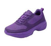 VBEDKDEB Trainers Women's Trainers Running Shoes Sports Shoes Beautiful Design Women's Breathable Mesh Air Cushion Mesh Casual Lightweight Lace Running Shoes with Soft Bottom Trainers Blue, purple, 8
