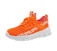 VBEDKDEB Trainers Women's Trainers Sports Shoes Running Shoes Trainers Shoes for Women Hiking Shoes Lightweight Slip On Running Shoes Sneakers Women Black, orange, 7 UK
