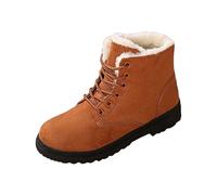 VBEDKDEB Winter Boots Women's Snow Boots Winter Shoes Winter Explosion Border Large Size Snow Boots Female Warm Shoes Short Boots Flat with Korean Version of Women's Ankle Boots, khaki, 8 UK