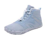 VBEDKDEB Winter Boots Women's Snow Boots Winter Shoes Women's Plush Warm Outdoor Boots Fashionable Casual Lace-Up Boots with Five Finger Sole and Thick Sole Garden Shoes, lightblue, 8.5 UK