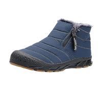 VBEDKDEB Winter Shoes Men's Warm Winter Boots Oversized Men's Snow Boots for Winter High Top Non-Slip Durable Thick Sole Warm Plush Cotton Boots Men's Shoes Winter, blue, 8.5 UK
