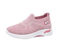 VBEDKDEB Women's running shoes, trainers, sports shoes, spring summer fashion, mesh shoes, a soft sole, lazy casual, lightweight, breathable mother shoes, women's shoes, trainers, pink, 8 UK