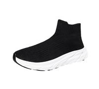 VBEDKDEB Women's Running Shoes, Trainers, Sports Shoes, Winter Warm Flying Woven Trainers, High Top Socks, Shoe Cover, Thick-Soled Trainers, Women's Light Blue, White, 8 UK