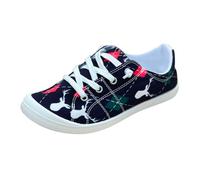 VBEDKDEB Women's trainers, running shoes, slippers, Christmas fashion, canvas, casual shoes, flat shoes, trainers, brown, women, black, 8.5 UK