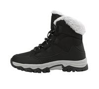 VBEDKDEB Women's Winter Boots, Snow Boots, Winter Shoes, Leisure and Fashionable Umbrella Fabric with Thick Velvet and Warm Snow Boots, Large Cotton Shoes, Half-Height Wellington Boots, black, 4.5 UK