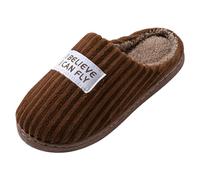 VBEDKDEB Women's Winter Warm Slippers Thick and Comfortable for Home Can Be Worn Winter Couple Shoes (German Translation) Slippers Animals, coffee, 9 UK