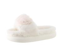 VBEDKDEB Women's Winter Warm Winter Leisure Indoor Soft Sole Cotton Slippers Fashion Bedroom Warm Cute 3D Love Shoes Time of Birth Shoes Slippers, White, 4 UK