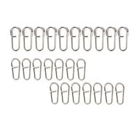 Vbest life 50PCS Fishing Clips Powerful Oval Stainless Steel Clips Snap Connector Fishing Line Terminal Tackle Accessory(L),Other fishing tools and accessories