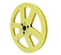 VBESTLIFE 1/4 7 Inch Empty Tape Reel, ABS Universal Open Reel Sound Tape Empty Reel with 6 Windproof Holes for TEAC Studer Reel to Reel Recorders (Yellow)