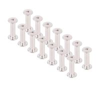 VBESTLIFE 100 Sets Stainless Steel M2.5 Flat Round Head Rivet Stud | 100 sets of rivet fasteners, 100 rivets, 100 screws, Accurate design for tight and secure attachment