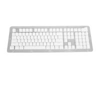VBESTLIFE 108 Key German Keyboard Keycap, Translucent Customized Layout Keyboard Keycap for Standard Full 108Key & 61 64 68 84 87 96 98 100 104 Mechanical Keyboard (White)