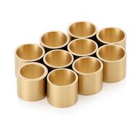 VBESTLIFE 10pcs/Set Brass Cue Tip, Snooker Billiard Cue Copper Ferrules Repair Tool Billiard Replacement(9MM NO TEETH)